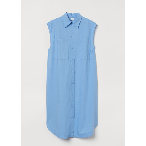 Платье H&M, размер S, голубой платье рубашка be blumarine хлопок повседневное прямой силуэт миди размер 44 белый