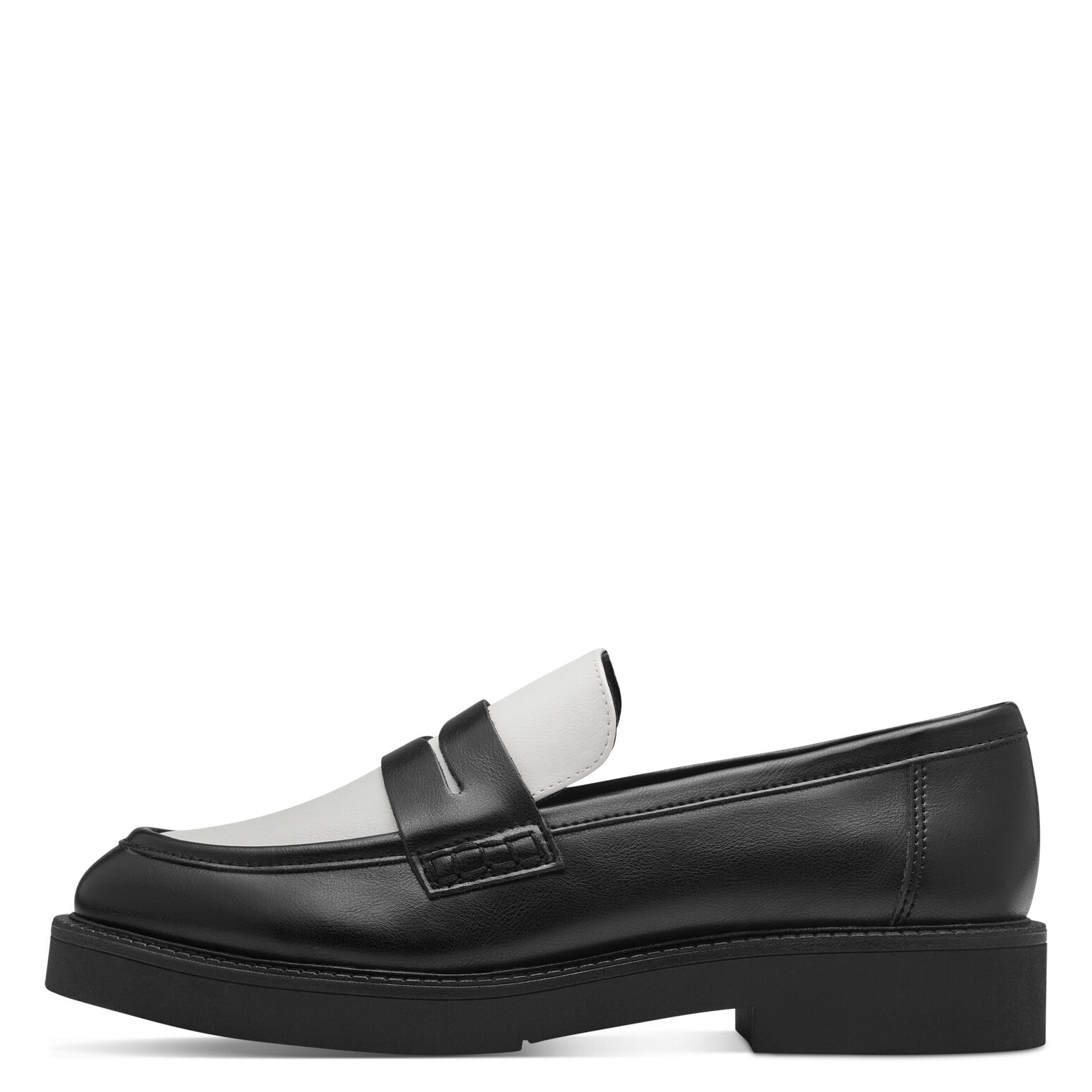 Лоферы Marco Tozzi, размер 39, черный/белый — фото 1