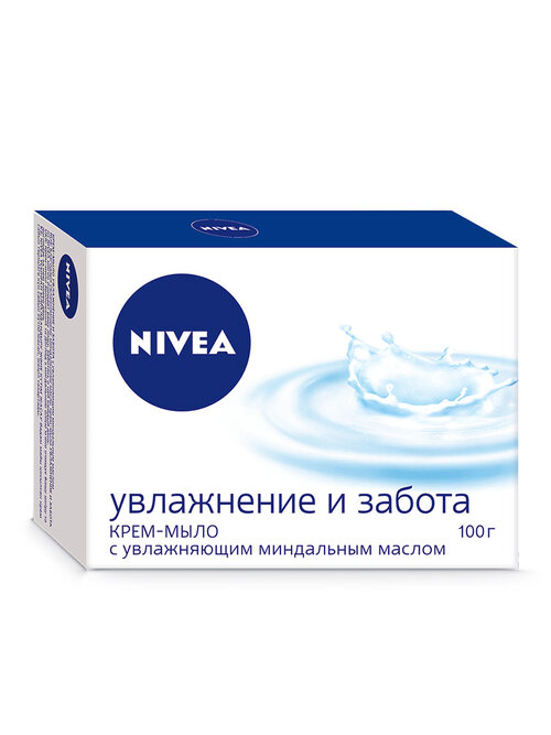 NIVEA Крем-мыло кусковое Увлажнение и Забота свежесть, 100 мл, 100 г
