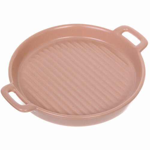 Блюдо керамическое «Акварель» 19*2,5см, розовое