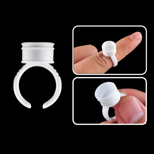 Кольцо для пигмента Small 50 шт/перманентный макияж, татуаж белый