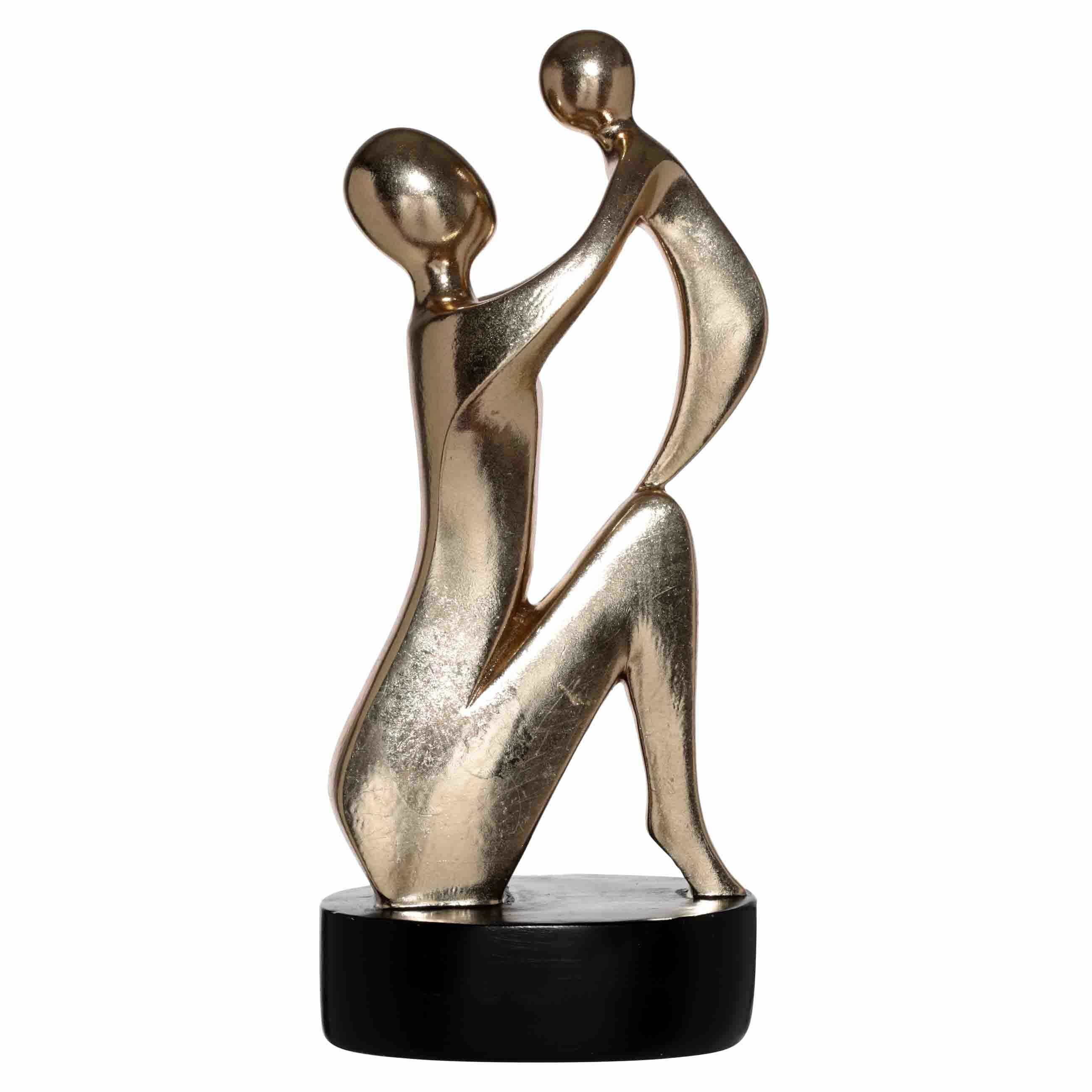 фото Статуэтка, 28 см, полирезин, золотисто-черная, Мать и дитя, Face