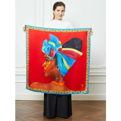 фото Платок ,90х90 см, коралловый art&wear