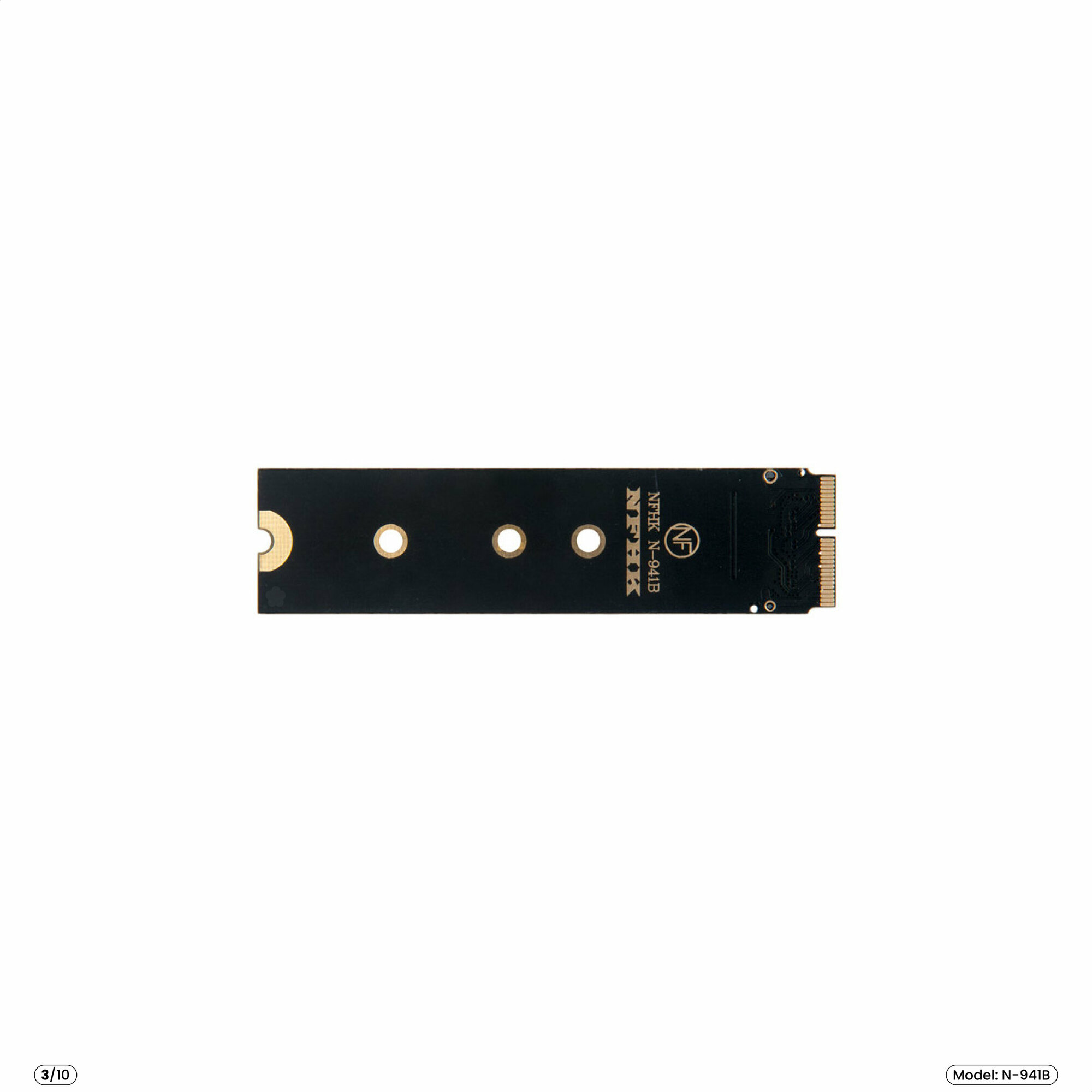Адаптер-переходник для SSD M.2 PCI-E NVMe (M, B+M key) в разъем 12+16 Pin на MacBook Air 11/13", Pro Retina 13/15", iMac 21.5/27", Mac Pro, 2013-2019 — фото 4