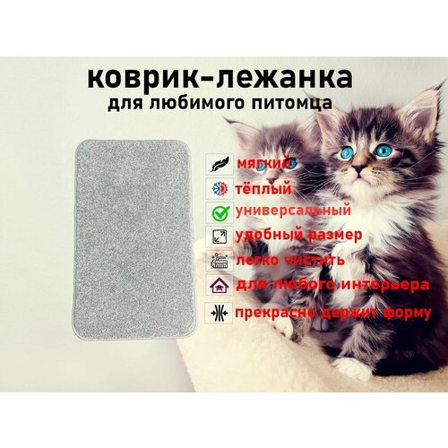 Мягкий, высоковорсовый коврик для животных Новостройка 80*50