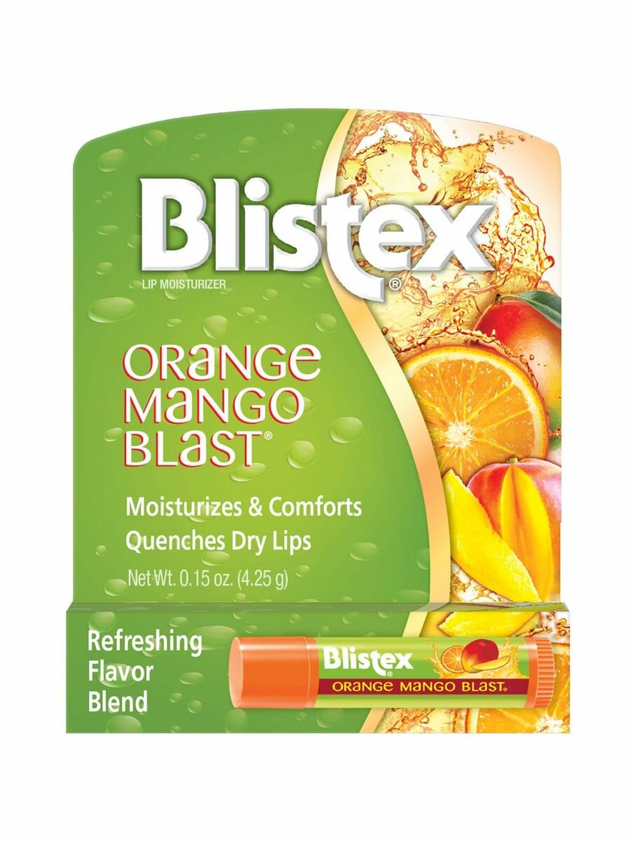 Бальзам для губ Blistex "Orange Mango Blast" - Увлажнение и Восстановление