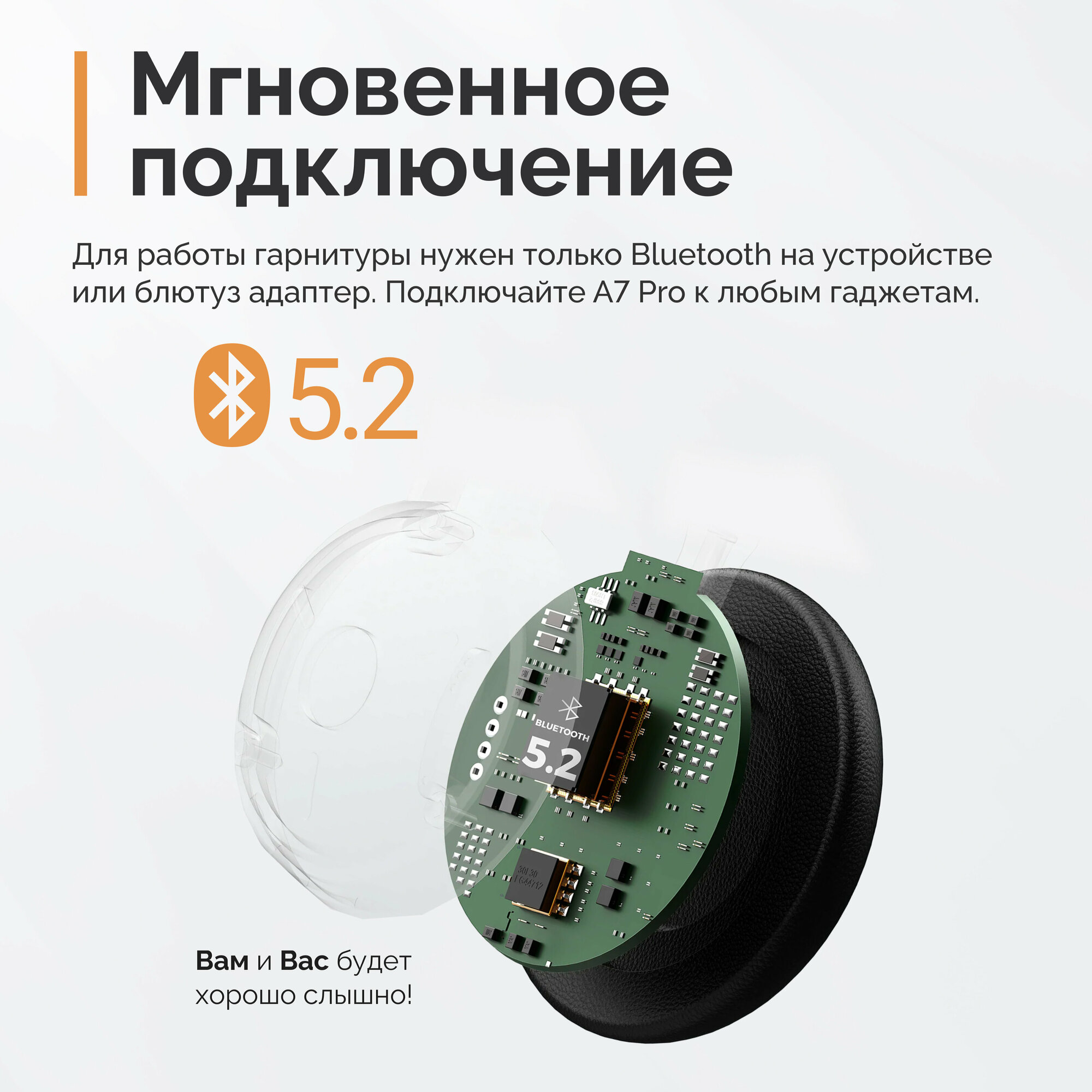 Беспроводная Bluetooth гарнитура SoundPeats A7 Pro, черная — фото 7