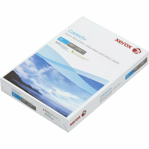 Бумага для цв. лазер. печ. Xerox Colotech + ( A4, 160 г/кв. м, 250), 1850386