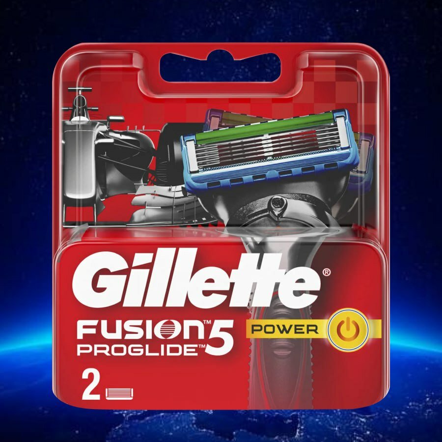 Сменные кассеты Gillette Fusion5 ProGlide Power, 2 шт.