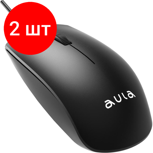 Комплект 2 штук Мышь компьютерная проводная AULA AM100 USB dpi 12003 кнопки 108000₽