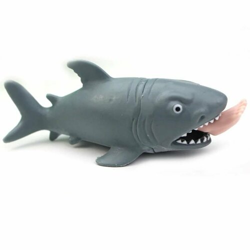 фото Игрушка-антистресс мялка акула с ногой, 12 см, e41105/игрушка сквиш китай