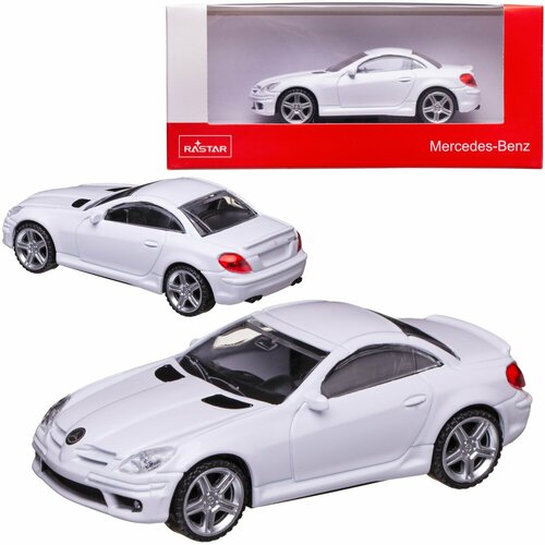 машина на радиоуправлении 1 24 mercedes sls amg rastar 40100 19см Машина металлическая 1:43 Mercedes SLK 55 AMG, цвет белый 37200W