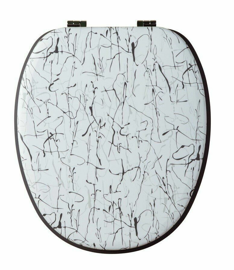 фото Сиденье орио для унитаза МДФ/пленка ПВХ/микролифт, арт графит