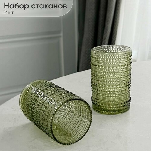 Набор стаканов граненых 450 мл 2 шт 1100₽
