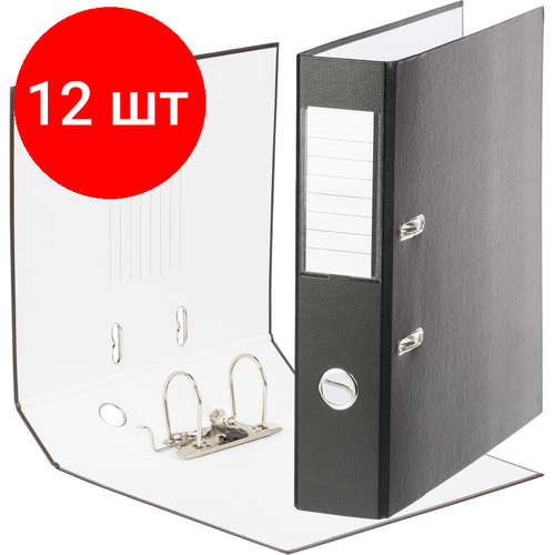 Комплект 12 штук, Папка-регистратор 75мм Attache Economy черный бюджет, ПБП1 реестр б/м угол комплект 12 штук папка регистратор 75мм attache economy черный бюджет пбп1 реестр б м угол
