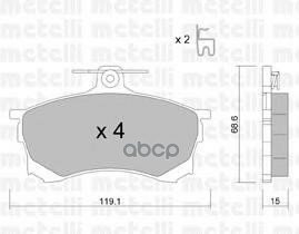 К-Т Дисков. Тормоз. Колодок Metelli арт. 2202500