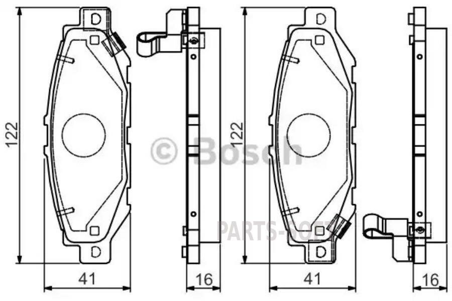 BOSCH 0986495122 Колодки тормозные дисковые задние