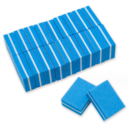 Мини-бафики, высокоэластичные бафы для полировки ногтей, цвет синий