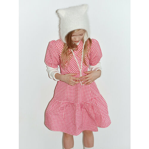 Платье POLUSHA, размер 104/110, фуксия, розовый школьный фартук polusha размер 104 110 розовый