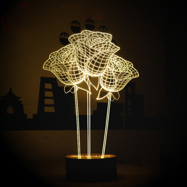 3D Ночник - Светильник "Признание в любви", Подарок для своей второй половинки, Подарок на 14 Февраля, Декор для дома