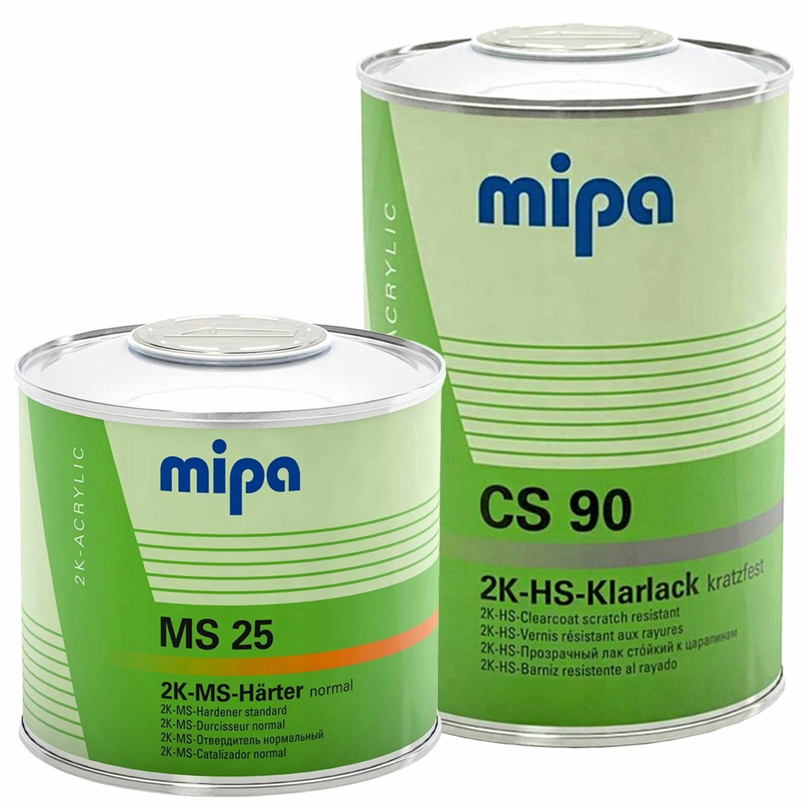 Лак с эффектом самополировки MIPA 2K HS Klarlack CS90 + отвердитель MS 25 1.5л (комплект)