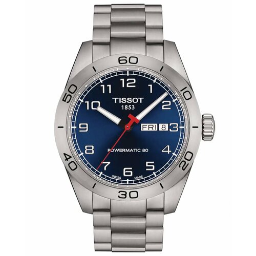 Наручные часы TISSOT T-Sport, серебряный, синий tissot bridgeport powermatic 80 t097 407 26 053 00