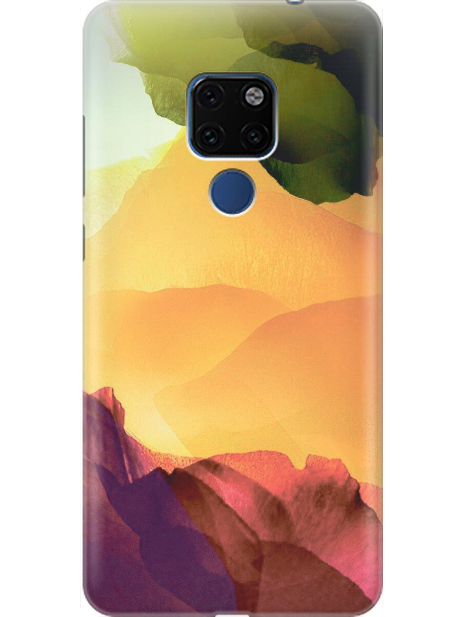 Силиконовый чехол на Huawei Mate 20, Хуавей Мейт 20 с принтом "Разноцветный гербарий"