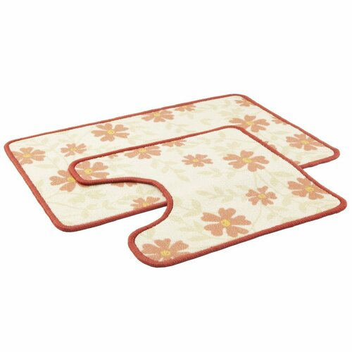 Коврик для ванной и туалета комплект, набор ковриков противоскользящие 40x60 и 40x40 см