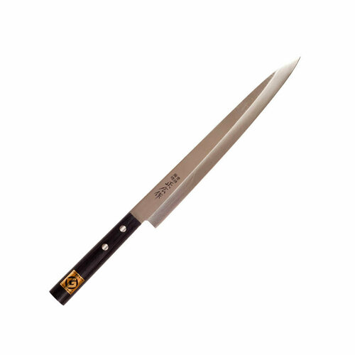 Нож Янагиба 240мл односторонняя заточка, сталь MBS-26, HRC 58-59, рук. Plywood - MASAHIRO