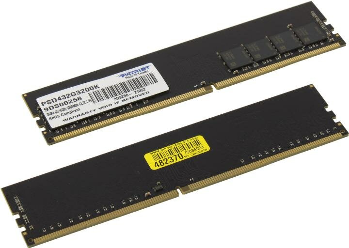 Модуль памяти DDR4 32GB (2*16GB) Patriot Signature Line PC4-25600 3200MHz CL22 1.2V - фото №12