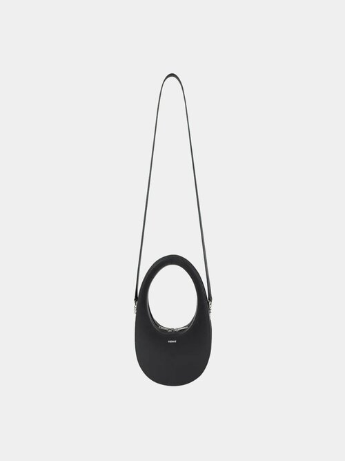 Сумка кросс-боди Coperni Mini Swipe, фактура гладкая, черный