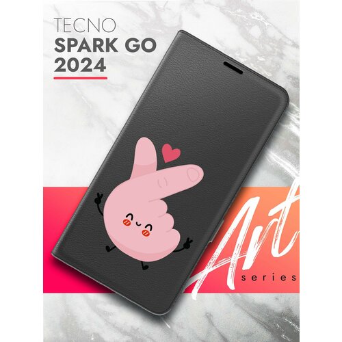 Чехол на Tecno Spark Go 2024 (Техно Спарк Гоу 2024) черный книжка эко-кожа с функцией подставки и магнитами Book case, Brozo (принт) Лайк чехол на tecno spark go 2024 техно спарк гоу 2024 синий книжка эко кожа с функцией подставки и магнитами book case brozo принт волк черный