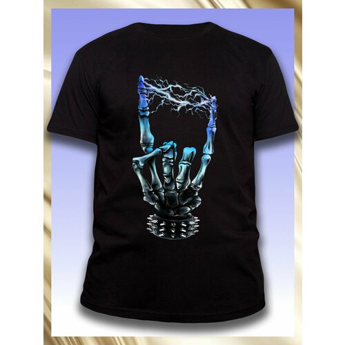 Футболка рука, размер 56, черный