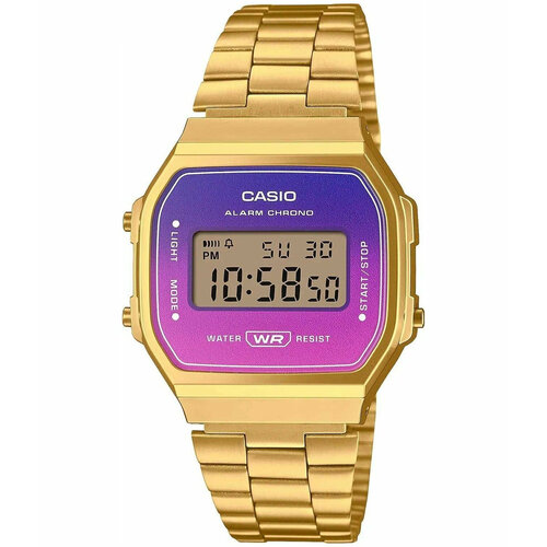Наручные часы CASIO A168WERG-2A, золотой, бирюзовый наручные часы casio vintage белый золотой