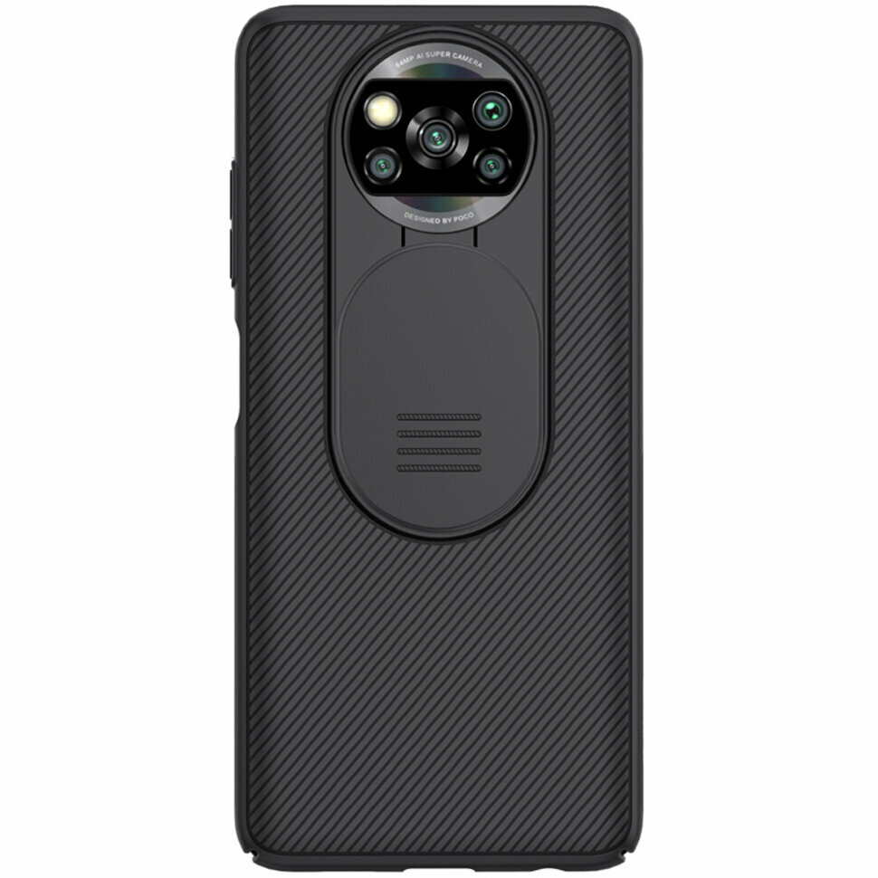 Накладка Nillkin Cam Shield пластиковая для Xiaomi Poco X3 NFC / X3 Pro Black (черная)