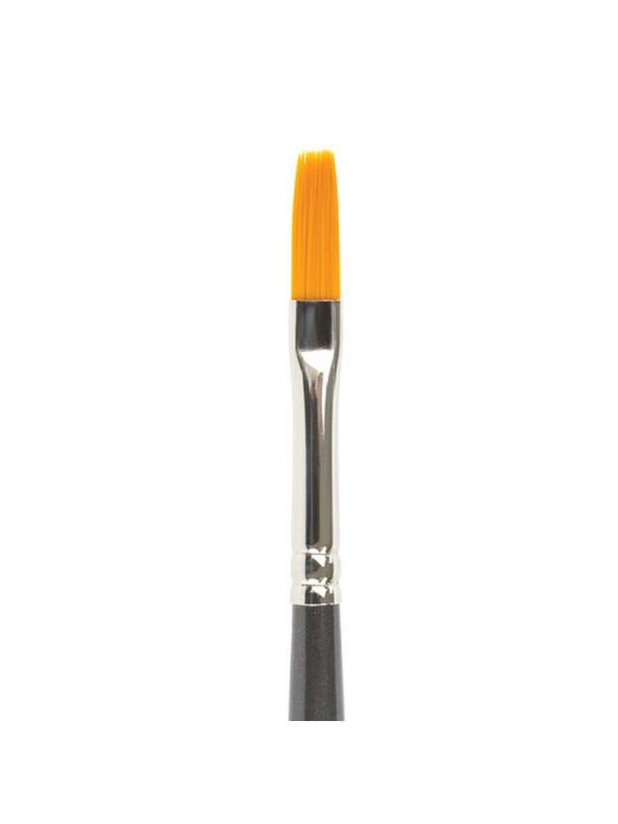 Кисть BRAUBERG Art Classic синтетика жесткая, плоская, длинная ручка, №6, 10 шт., пакет, черный - фото №17