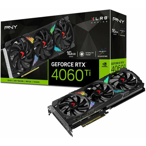 Видеокарта PNY GeForce RTX 4060 Ti 16GB XLR8 Gaming VERTO EPIC X RGB Triple Fan DLSS 3