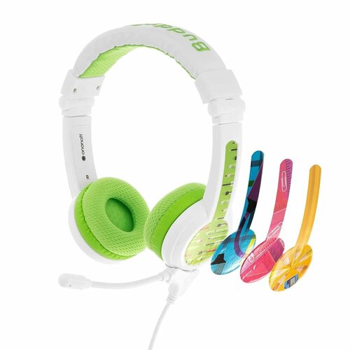 Onanoff Buddyphones School Plus green детские bluetooth-наушники с микрофоном 129000₽