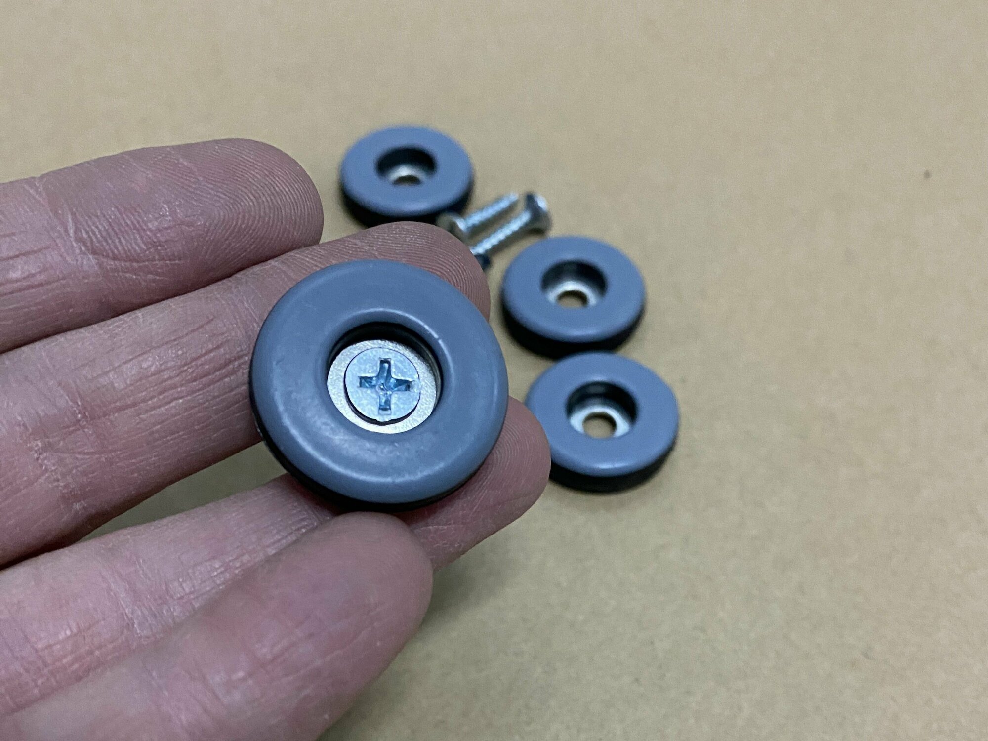 Фурнитура Для Мебели Подпятники мебельные Тефлон d25 (4шт), с шурупами, ультра-деликатные