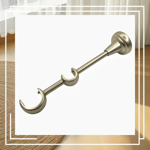 Двухрядный открытый настенный кронштейн для металлического карниза вилма галерея D19/28 Сатин