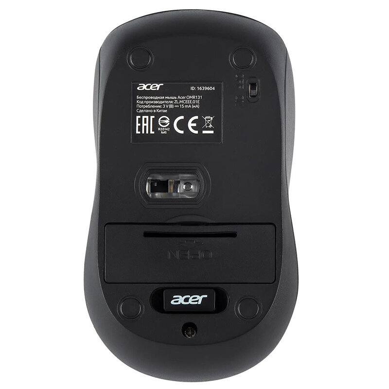 Мышь Acer OMR131, черный (zl.mceee.01e) - фото №13