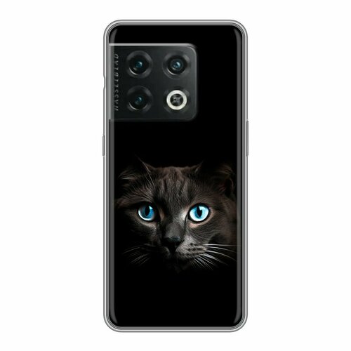 Дизайнерский силиконовый чехол для ВанПлюс 10 Про / OnePlus 10 Pro Кот в темноте дизайнерский силиконовый чехол для ванплюс 10 про oneplus 10 pro волк красные глаза