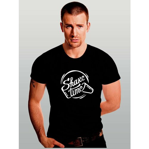 фото Футболка бармен shake time, размер 6xl, черный zerosell