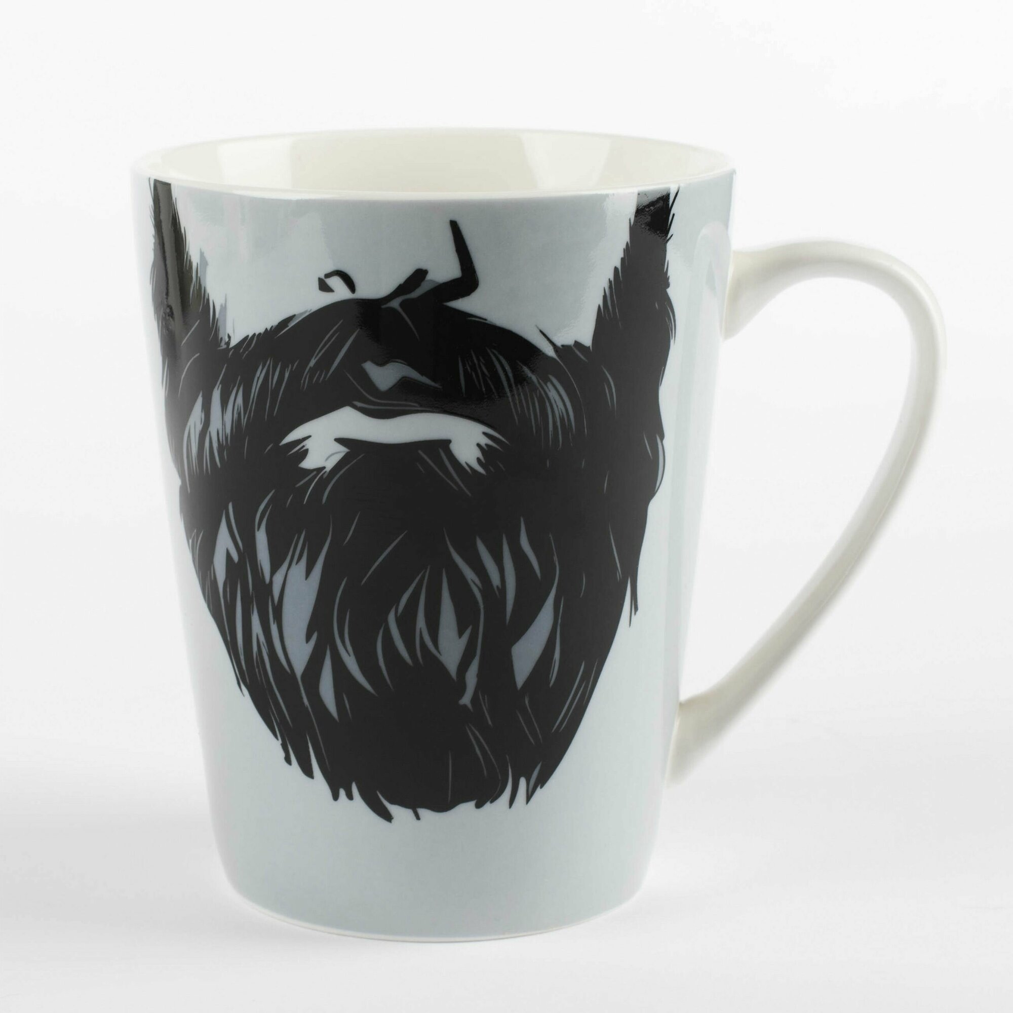 фото Кружка, 420 мл, фарфор N, серая, Борода, Brutal