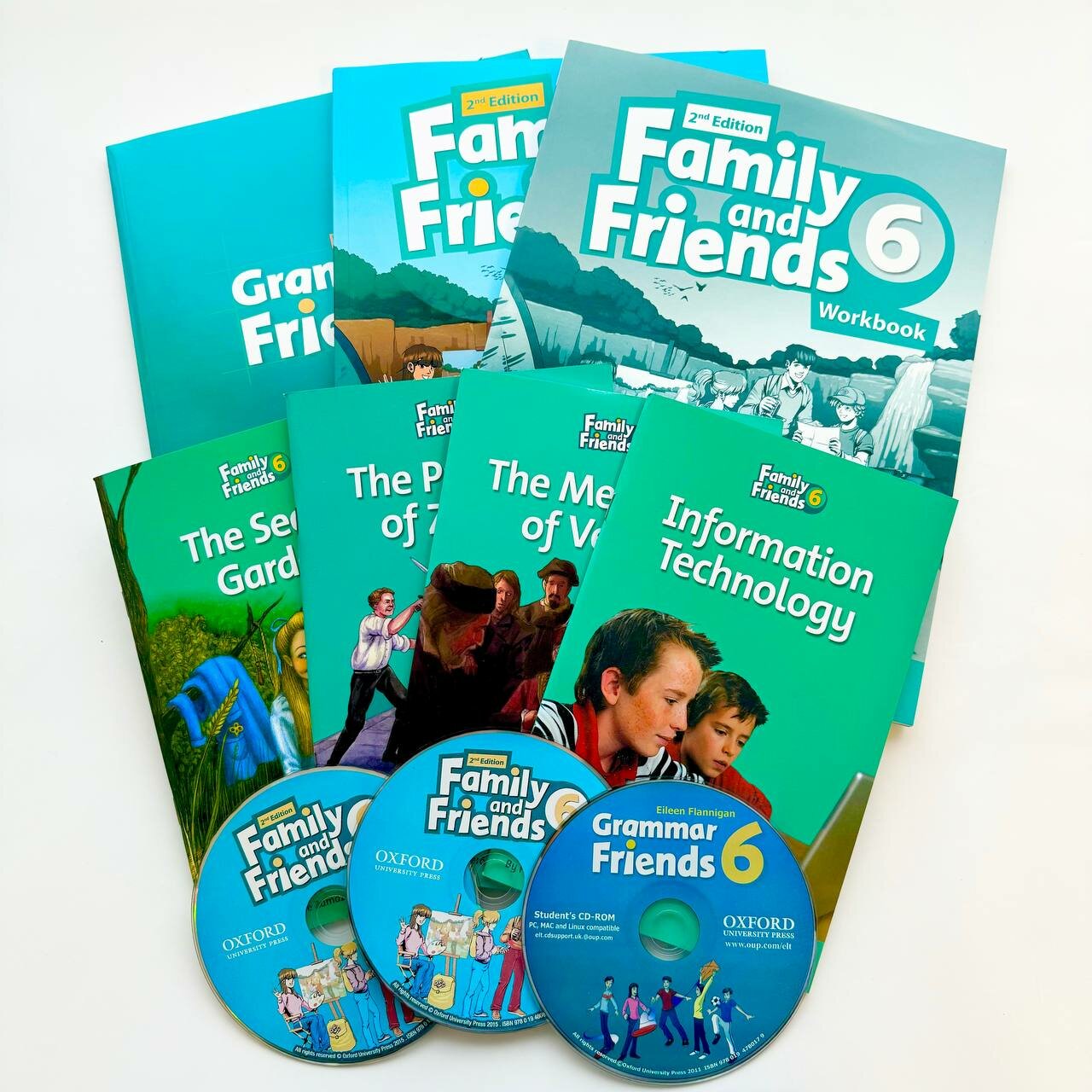 Family and Friends 6 (2nd edition) Class Book + Workbook + Grammar friends 5 + Readers + CD