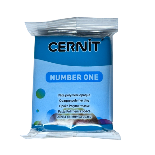 Запекаемая полимерная глина (полимерная пластика, полимерный моделин) Cernit Number One 56г (№230) цвет синяя утка