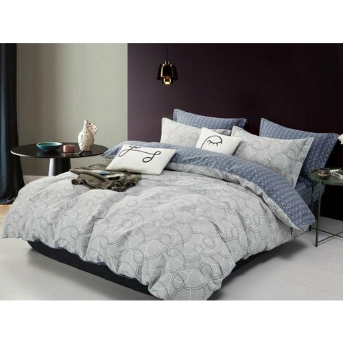 Комплект постельного белья Asabella, Евро, печатный сатин