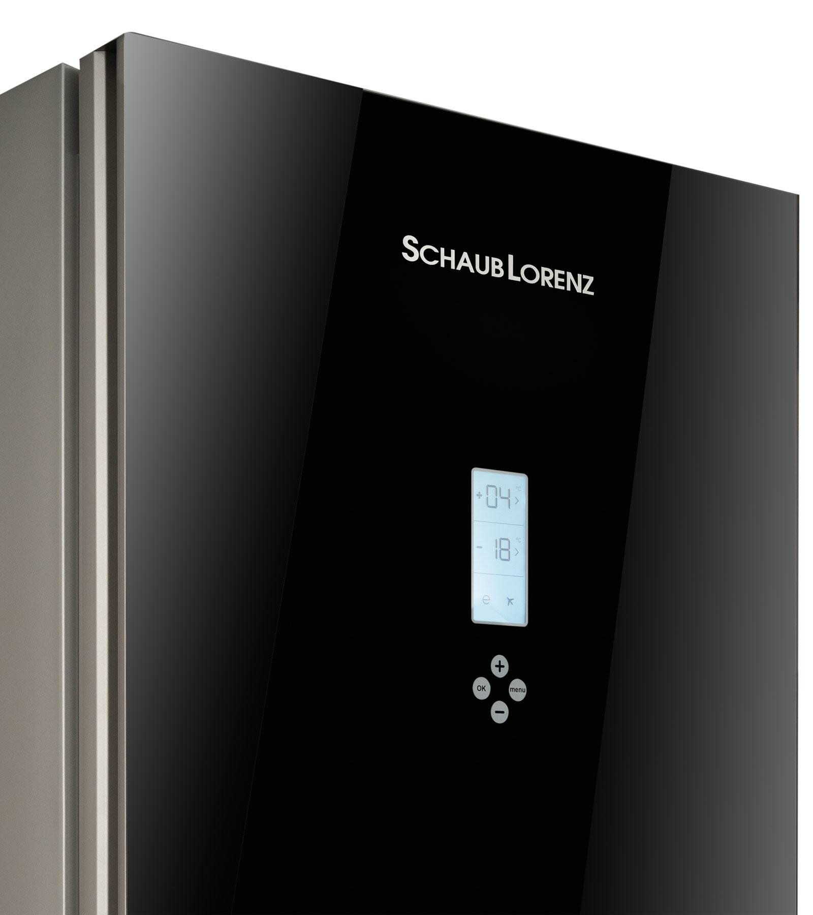 Холодильник Schaub Lorenz SLU S379Y4E, черное стекло, двухкамерный, No Frost, зона свежести, ионизация - фото №13