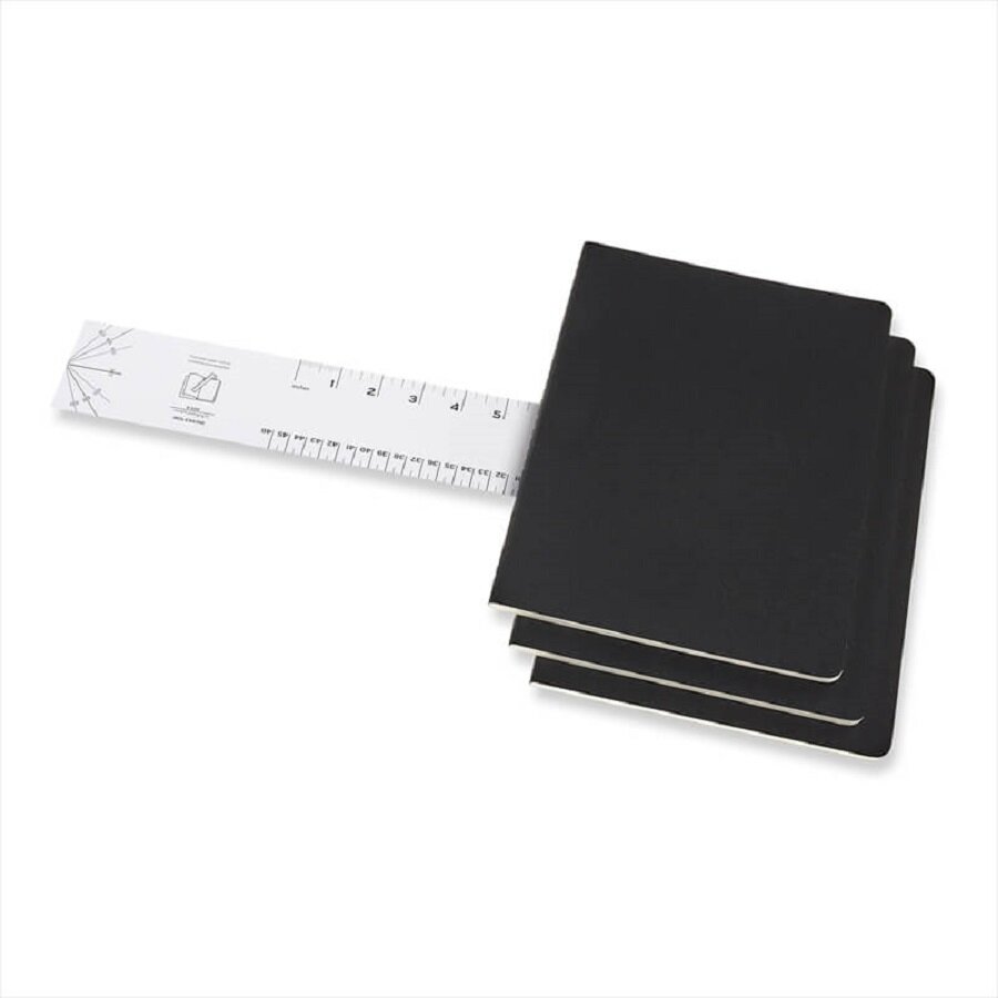 Блокнот в точку Moleskine CAHIER JOURNAL QP324 Xlarge, 190х250 мм, обложка картон, 120 страниц, черный (3 штуки) — фото 1