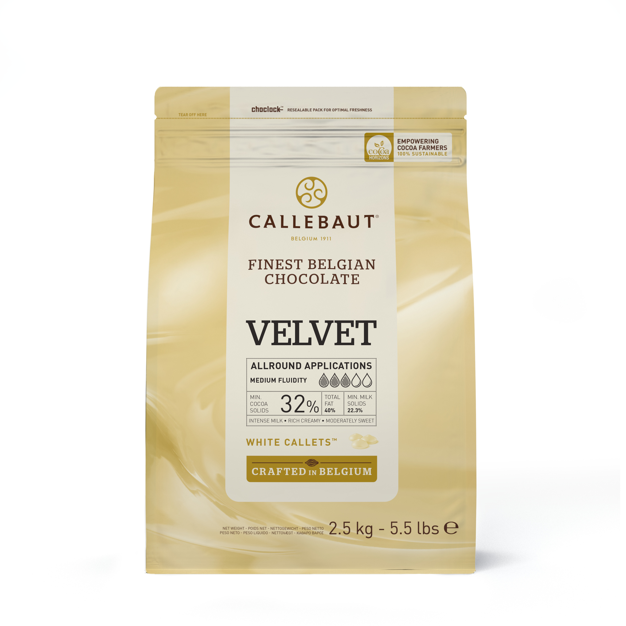 Белый шоколад Callebaut Velvet (2,5 кг)